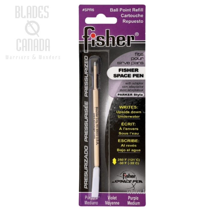 Fisher Space Pen Refill, Medium Ink Purple, FPSPR6